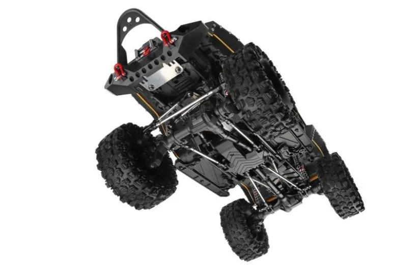 DF-Models 3163DF-4S PRO Crawler 1:10 313mm Radstand, 2.4GHz RTR, gelb in Transportbox