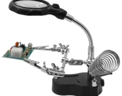 Donau Elektronik HH3Helping Hand mit LED-Licht + Lupe