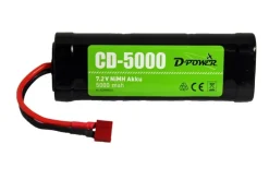 D-Power CD500072TCD-5000 NiMH Akku 7,2V 5000mAh mit T-Stecker
