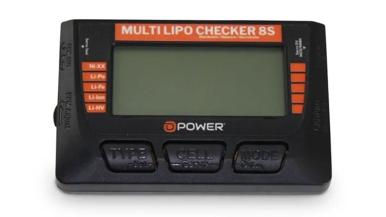 D-Power DPMLC8SMulti Lipo Checker 8S / Balancer / Servotester / Akkutester