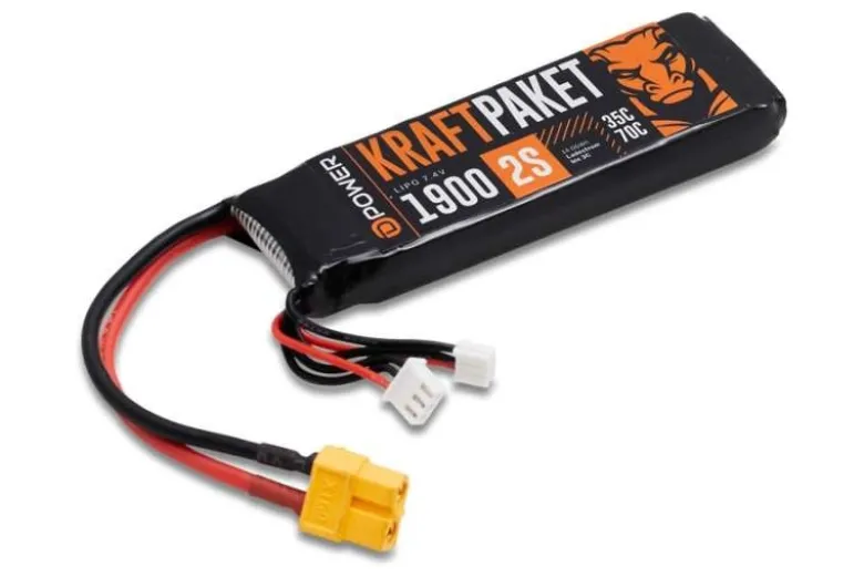 D-Power KP19002Kraftpaket 1900 2S LiPo Akku 7,4 V 35/70C - XT60