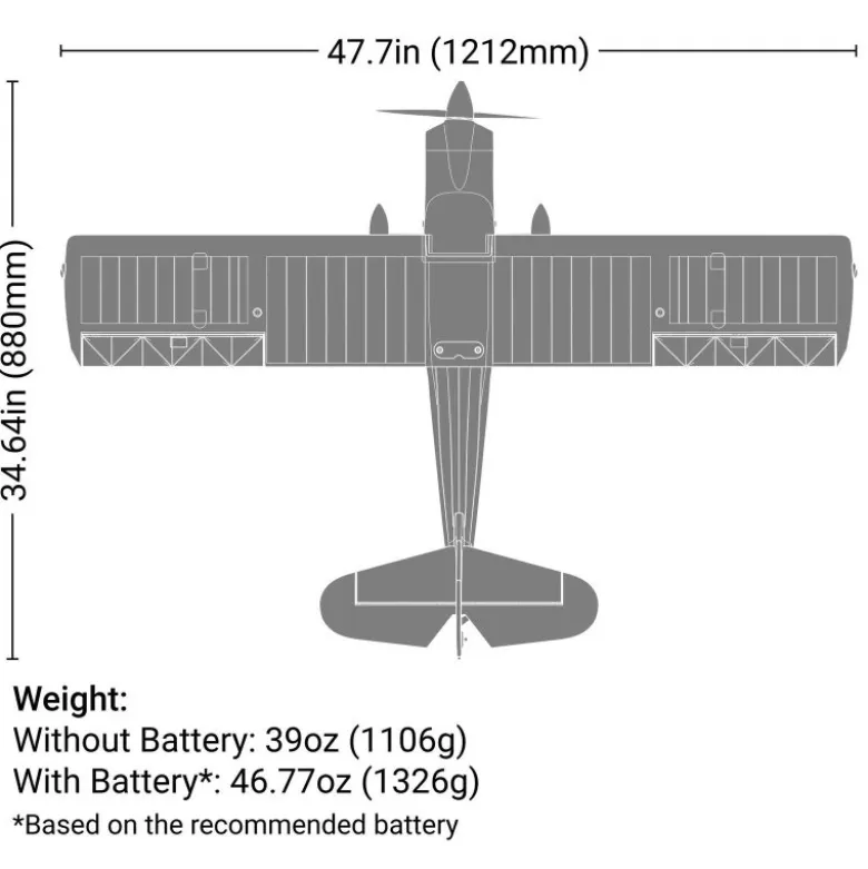 E-flite EFL20550Super Decathlon 1.2m BNF Basic mit AS3X+ und SAFE Select