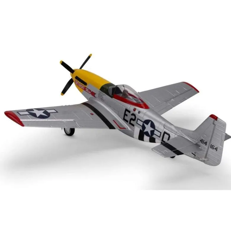 E-flite EFLU7350UMX P-51D Mustang 'Detroit Miss' 493mm BNF Basic mit AS3X und SAFE Select