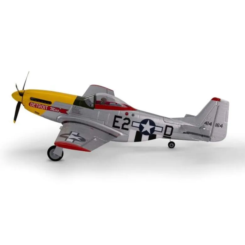 E-flite EFLU7350UMX P-51D Mustang 'Detroit Miss' 493mm BNF Basic mit AS3X und SAFE Select