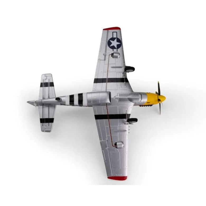 E-flite EFLU7350UMX P-51D Mustang 'Detroit Miss' 493mm BNF Basic mit AS3X und SAFE Select