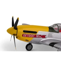 E-flite EFLU7350UMX P-51D Mustang 'Detroit Miss' 493mm BNF Basic mit AS3X und SAFE Select