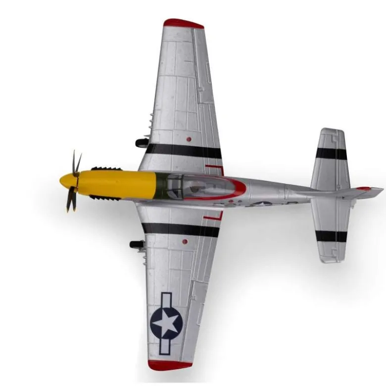 E-flite EFLU7350UMX P-51D Mustang 'Detroit Miss' 493mm BNF Basic mit AS3X und SAFE Select