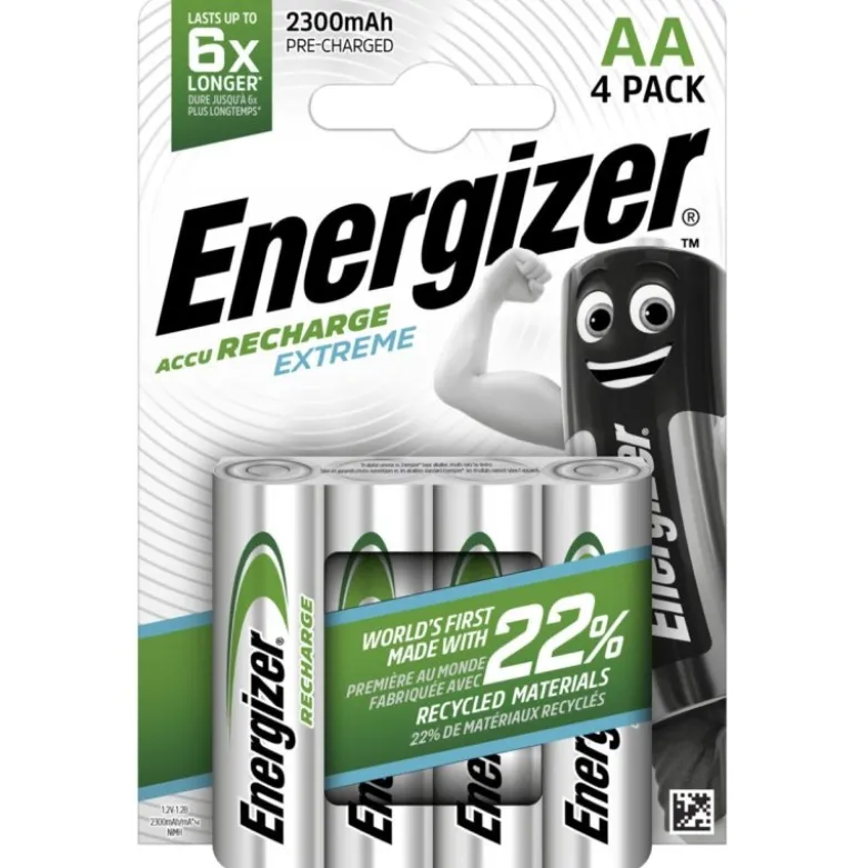 Energizer 144080Extreme HR6 2300mAh Mignon AA Akku, 4er Blister