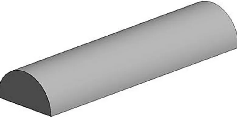 Evergreen 240Halbrundstange, 1,0 x 350 mm (5)