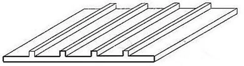 Evergreen 4544Strukturplatte, 1x150x300 mm,Raster 3,2 mm, 1 Stück