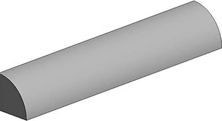 Evergreen 249Viertelrundstange, 2,0 x 350 mm (3)