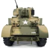 EXHOBBY EXAC01083YB2M5A1 Stuart RC Panzer 1:16, gelb mit Rauch, Laufanhebung, 360-Grad-Turmdrehung, KEIN Schießen