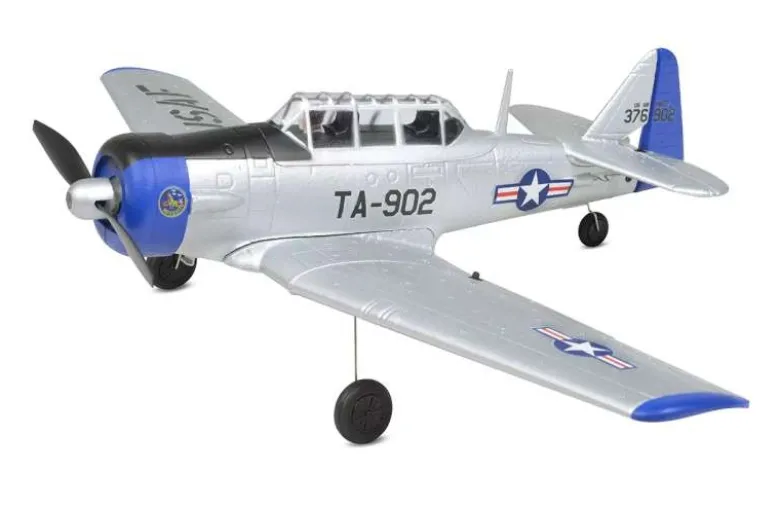 EZ-Wings EZ-037Mini AT-6 Texan 450mm, 2.4GHz RTF, silber inkl. 2x LiPo 3.7V 400mAh & USB Ladegerät