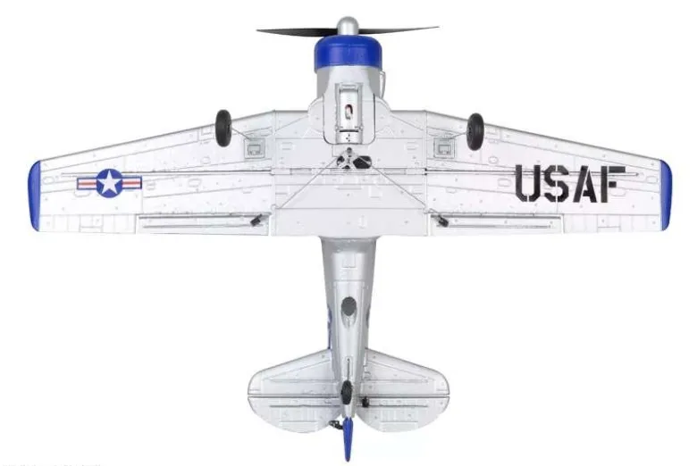 EZ-Wings EZ-037Mini AT-6 Texan 450mm, 2.4GHz RTF, silber inkl. 2x LiPo 3.7V 400mAh & USB Ladegerät