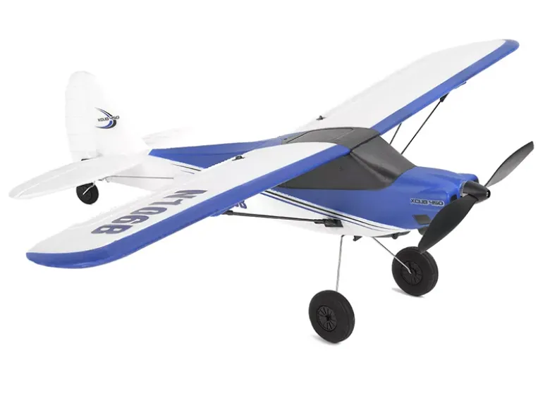 EZ-Wings EZ-020Mini Cub 450mm, 2.4GHz RTF, blau inkl. 2x LiPo 3.7V 400mAh & USB Ladegerät