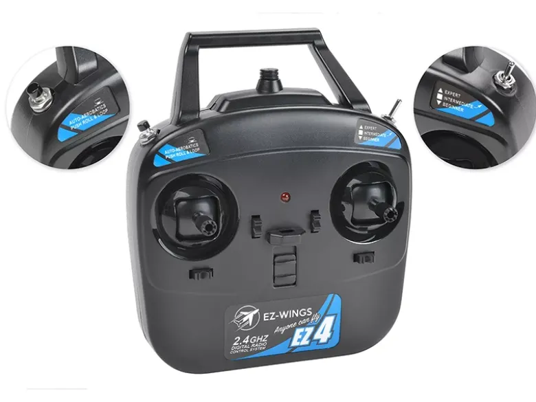 EZ-Wings EZ-021Mini Cub 450mm, 2.4GHz RTF, gelb inkl. 2x LiPo 3.7V 400mAh & USB Ladegerät