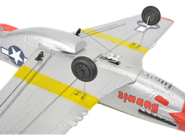 EZ-Wings EZ-028Mini P-51 Mustang 450mm, 2.4GHz RTF inkl. 2x LiPo 3.7V 400mAh & USB Ladegerät