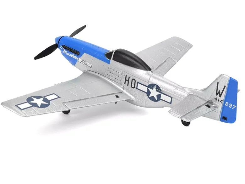 EZ-Wings EZ-029Mini P-51 Mustang 450mm, 2.4GHz RTF inkl. 2x LiPo 3.7V 400mAh & USB Ladegerät