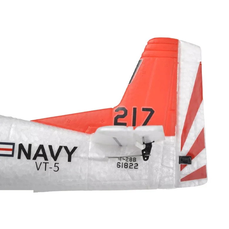 EZ-Wings EZ-039North American T-28 Trojan 450mm, 2.4GHz RTF - weiß/rot inkl. 2x LiPo 3.7V 400mAh & USB Ladegerät