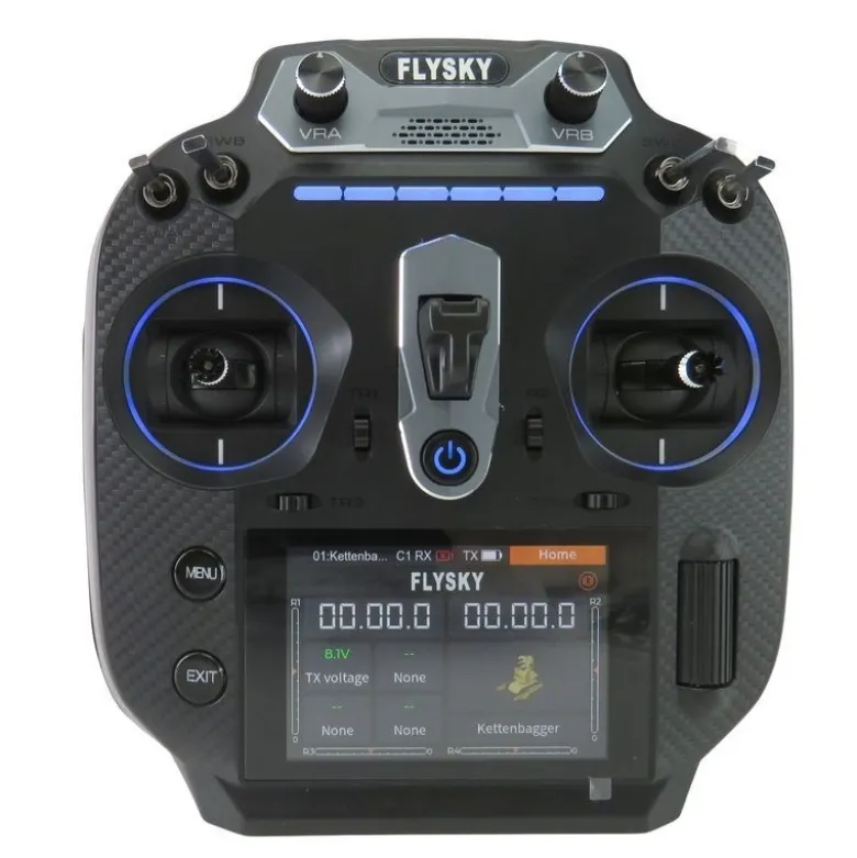 Flysky 41008FS-ST16 16-Kanal Computer-Fernsteuerung mit 8K-Empfänger Thicon-Edition mit Icons für LKW, Bagger und Traktor