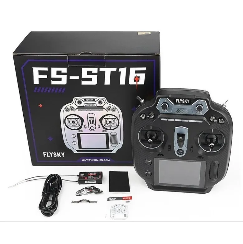 Flysky 41008FS-ST16 16-Kanal Computer-Fernsteuerung mit 8K-Empfänger Thicon-Edition mit Icons für LKW, Bagger und Traktor