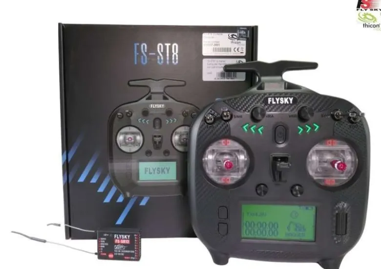 Flysky 41007FS-ST8 12-Kanal Computer-Fernsteuerung mit 12K-Empfänger