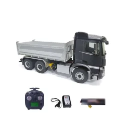 Fm-electrics FM_EMBA6x6K-grMercedes-Benz Arocs 6x6 Kipper LKW 1:14 RTR Metall, elektro grau