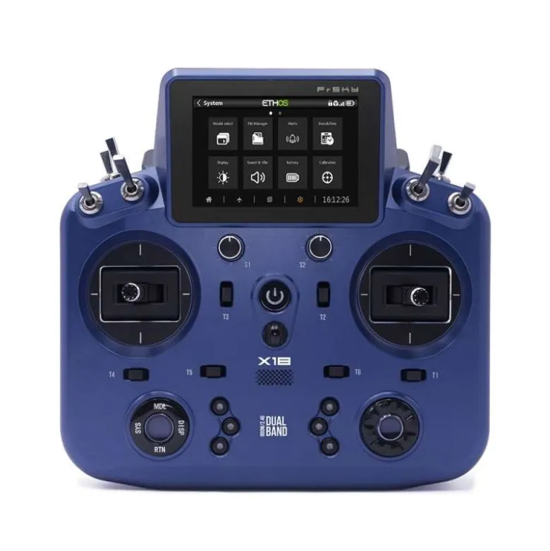 FrSky 2208.000TANDEM X18 EU/LBT Senderset Blau 2,4Ghz Akku, EVA-Bag