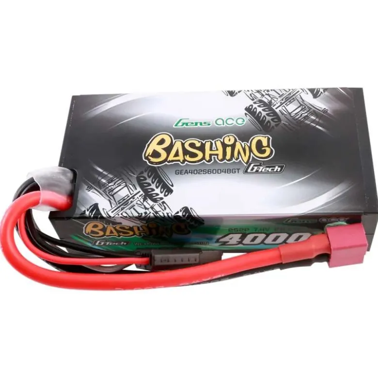 Gens ace GEA402S60D48GTBashing LiPo Akku 7,4V 4000mAh 60C 2S2P Shorty T-Plug G-Tech