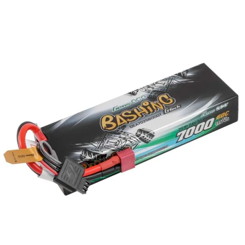 Gens ace GEA702S60DGTG-Tech LiPo-Akku 7000mAh 7.4V 60C 2S1P, mit T-Stecker