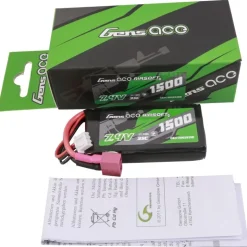 Gens ace GEA15002S35DLiPo Akku 35C 1500mAh 2S1P 7.4V, T-Stecker passend für Amewi Hyper Go ( mit Schaumstoffblock )