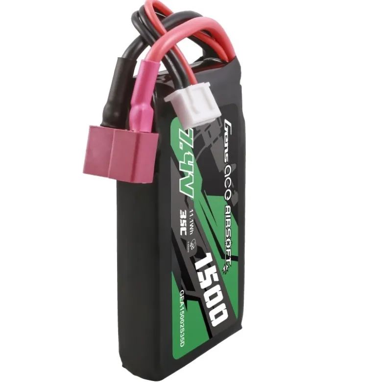 Gens ace GEA15002S35DLiPo Akku 35C 1500mAh 2S1P 7.4V, T-Stecker passend für Amewi Hyper Go ( mit Schaumstoffblock )