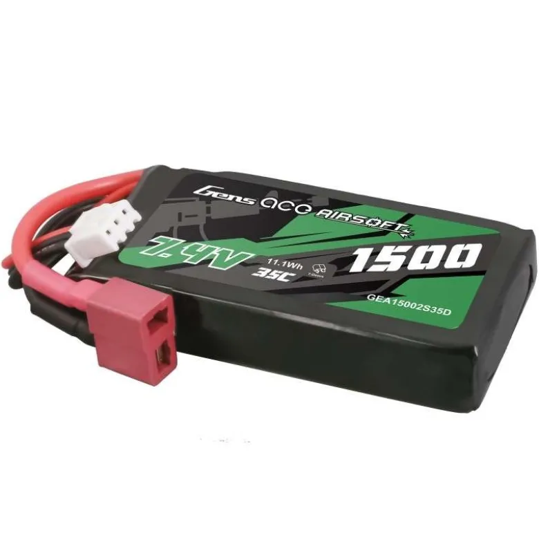 Gens ace GEA15002S35DLiPo Akku 35C 1500mAh 2S1P 7.4V, T-Stecker passend für Amewi Hyper Go ( mit Schaumstoffblock )