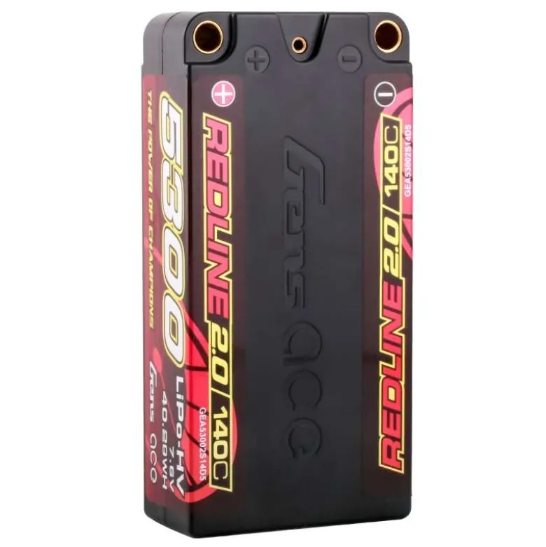 Gens ace GEA53002S14D5Redline Lipo HV 2.0 Series 5300mAh 7.6V 140C 2S2P Hardcase