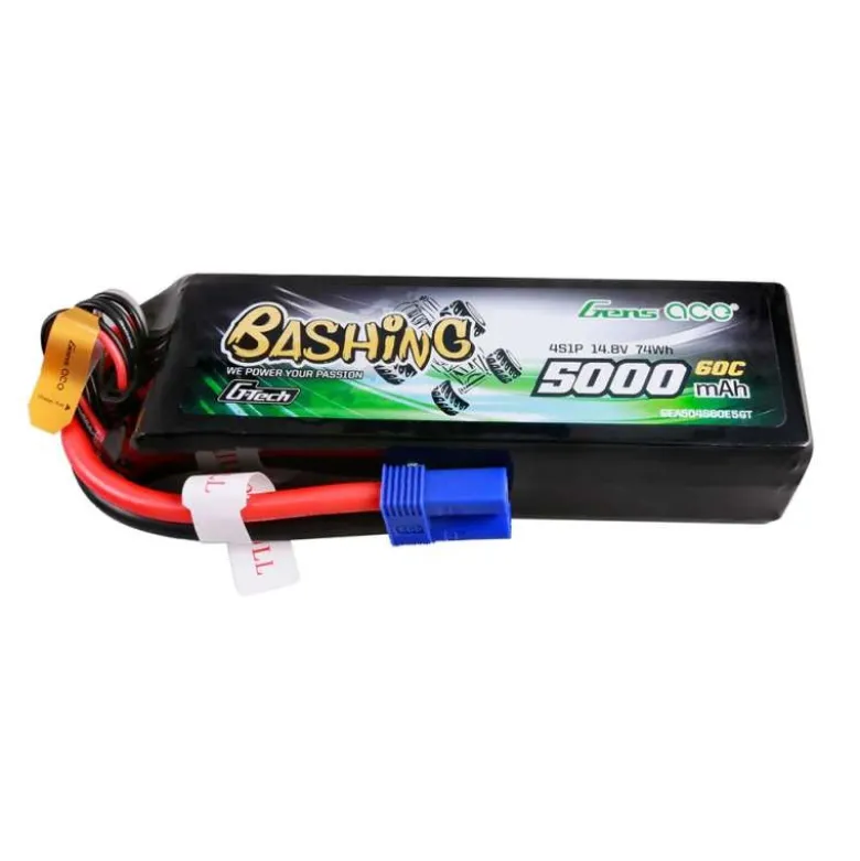 Gens ace GEA504S60E5GTBashing LiPo Akku 5000mAh 14.8V 4S1P 60C, EC5 Stecker G-Tech für 1:8 Fahrzeuge