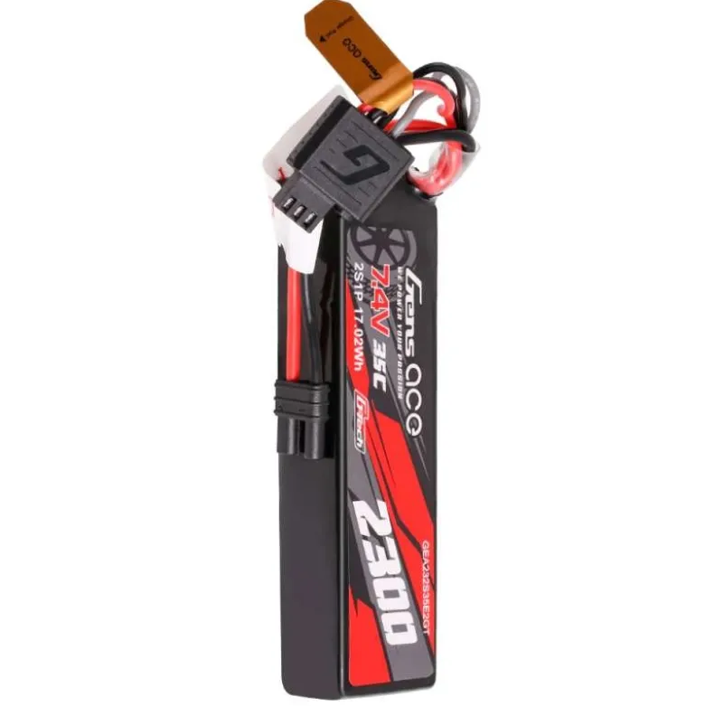 Gens ace GEA232S35E2GTG-tech Lipo Akku 2300mAh 2S 35C 7.4V Softcase, iEC2-Stecker passend für Arrma Grom Serie