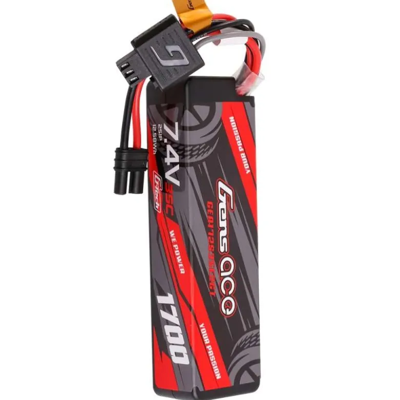 Gens ace GEA172S35E2GTG-tech Lipo Akku 1700mAh 2S 35C 7.4V Hardcase, iEC2-Stecker passend für Arrma Grom Granite Typhon Mojave+Losi Nascar