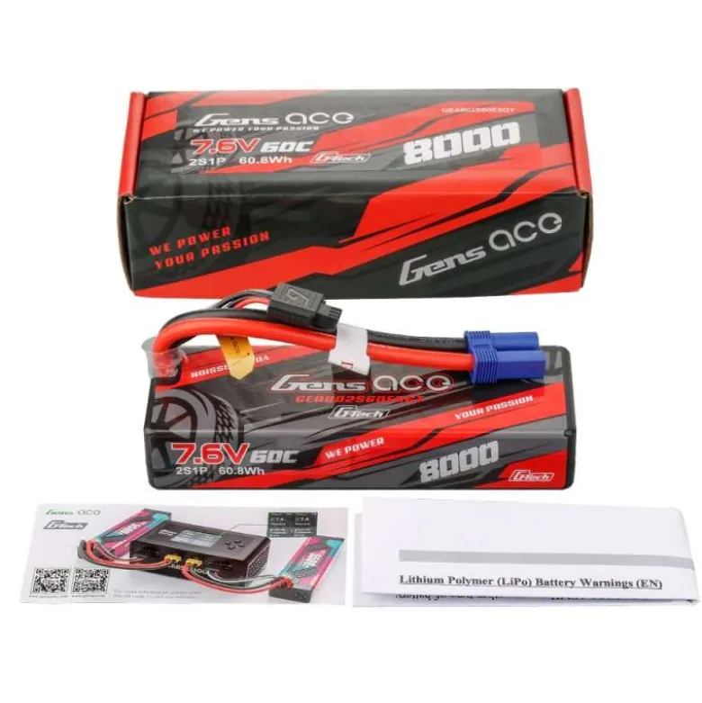 Gens ace GEA802S60E5GTLipo-Akku HV G-Tech 8000mAh 2S1P 7.6V 60C, mit EC5-Stecker auch für Promoto MX