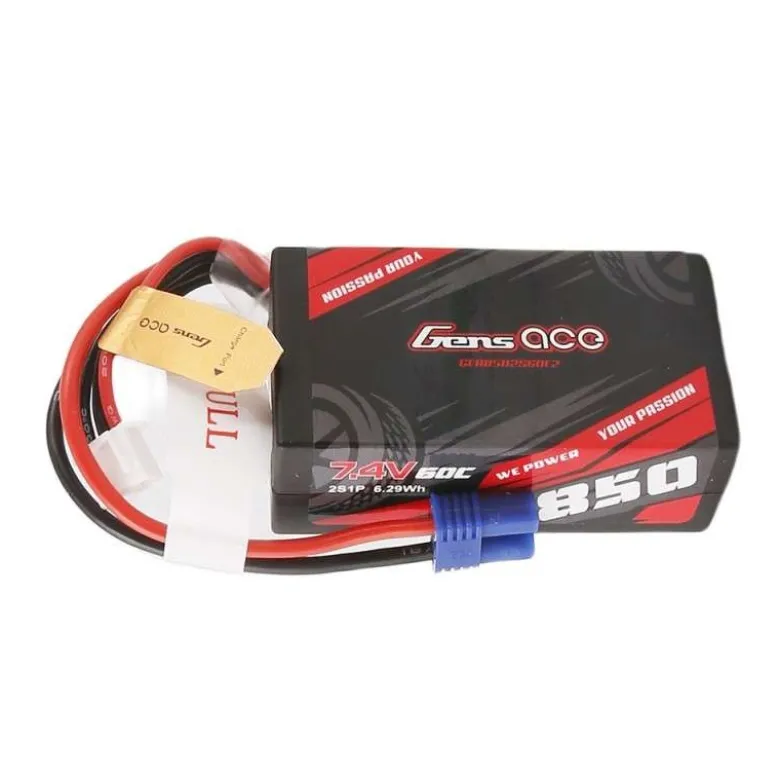 Gens ace GEA8502S60E2LiPo Akku 850mAh 7.4V 2S1P 60C, mit EC2-Stecker