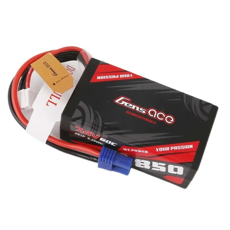 Gens ace GEA8502S60E2LiPo Akku 850mAh 7.4V 2S1P 60C, mit EC2-Stecker