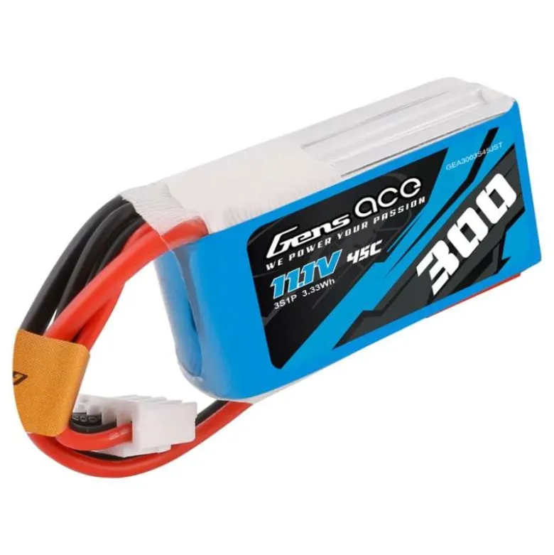 Gens ace GEA3003S45JSTLiPo-Akku 300mAh 11,1V 45C 3S1P mit JST-SYP-Stecker