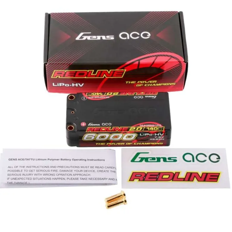 Gens ace GEA60002S13L5LiPo Akku 6000mAh 7.6V 130C 2S2P HardCase 57# HV