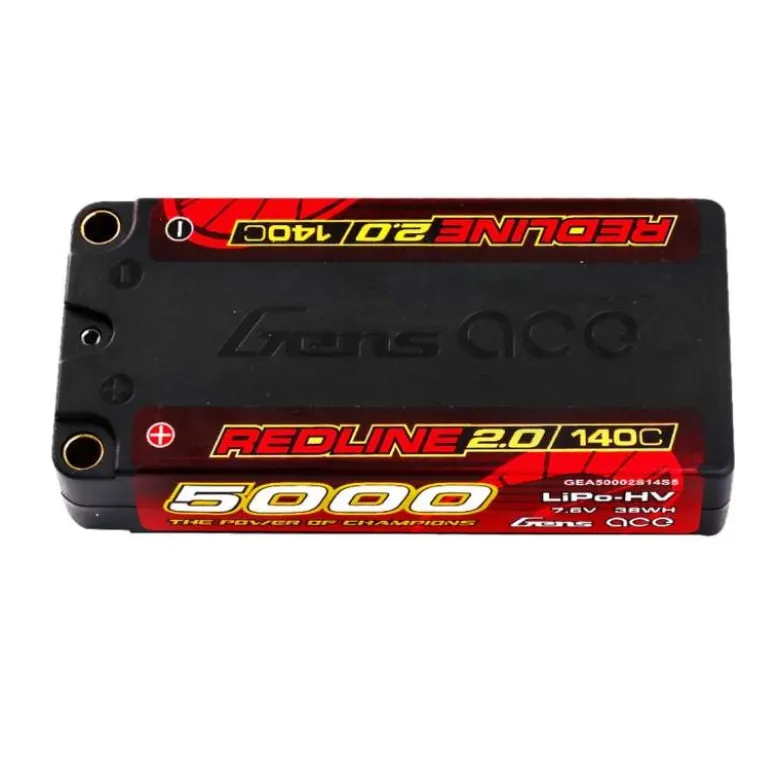 Gens ace GEA50002S14S5Redline 2.0 Series 5000mAh 2S1P 7.6V 140C HV Shorty HV Lipo