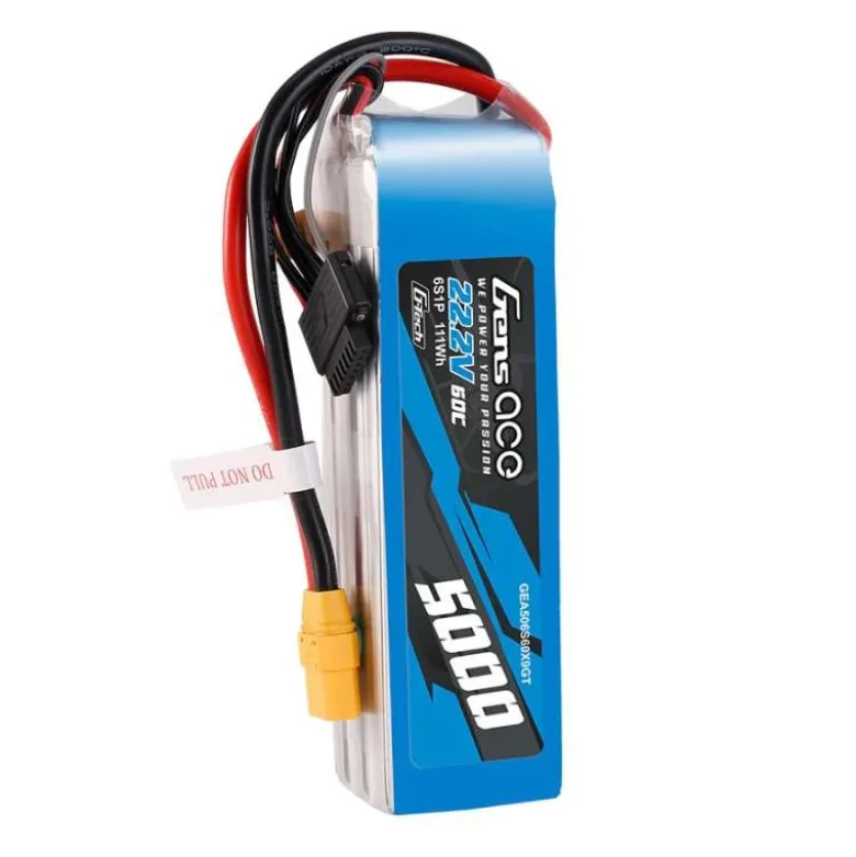 Gens ace GEA506S60X9GTLipo-Akku G-Tech 5000 mAh 22,2 V 60 C 6S1P, mit XT90-Stecker