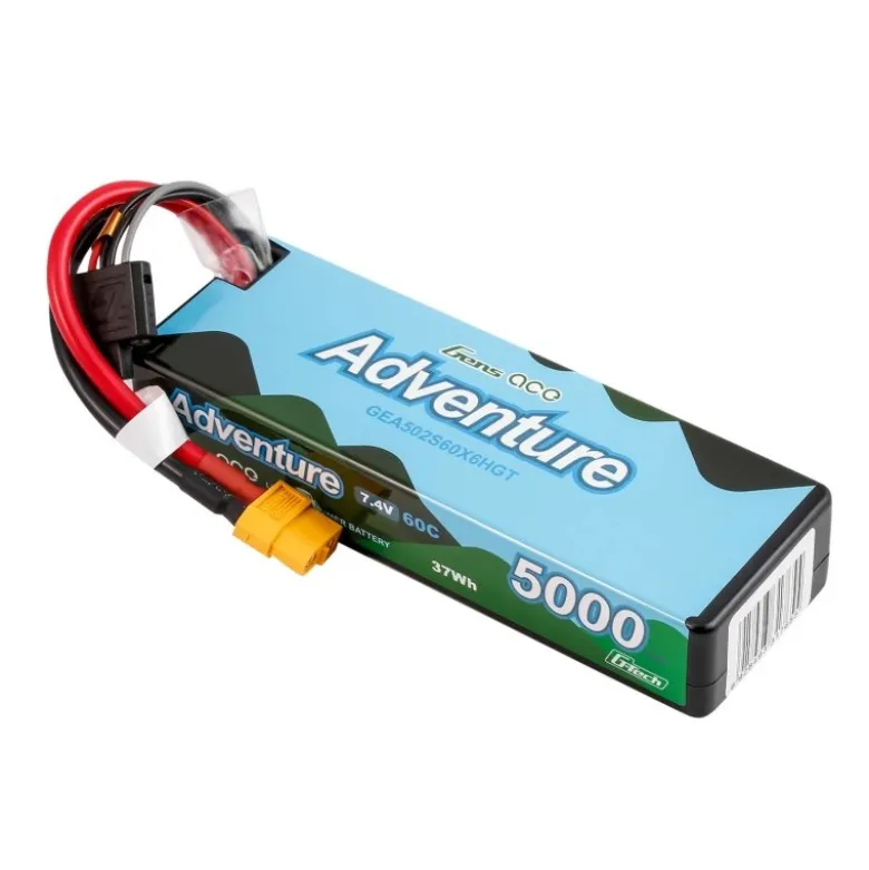 Gens ace GEA502S60X6HGTAdventure G-Tech LiPo-Akku 5000mAh 2S1P 7.4V 60C, XT60