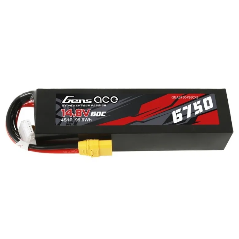 Gens ace GEA67504S60X9Lipo Akku 6750mAh 14.8V 60C 4S1P mit XT-90 X-Maxx für Traxxas X-MAXX 8S