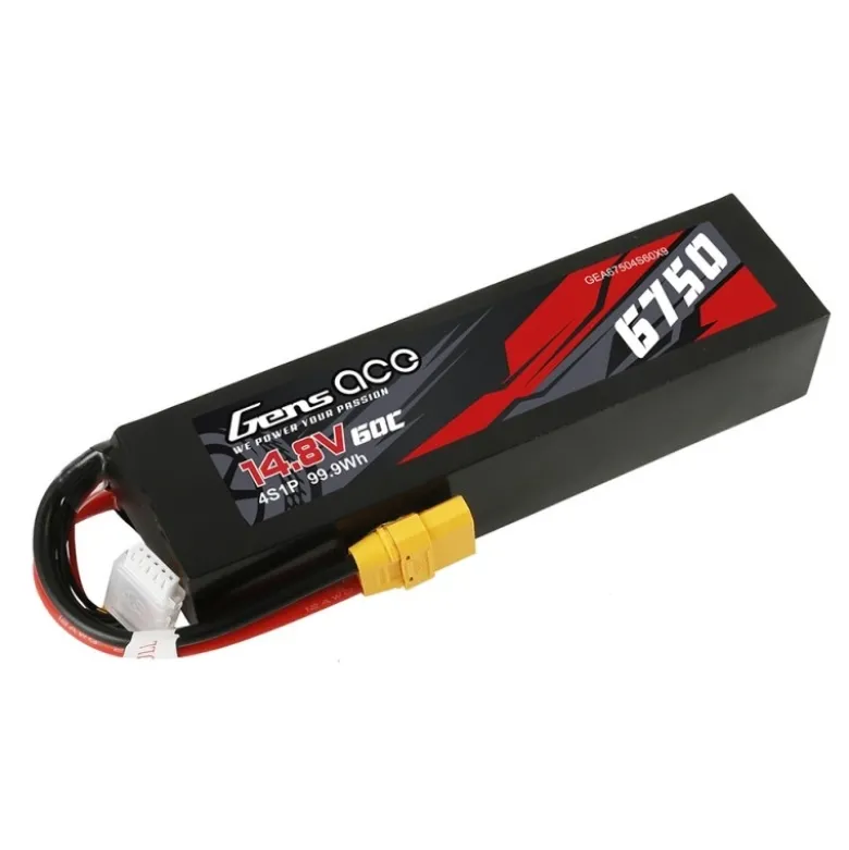 Gens ace GEA67504S60X9Lipo Akku 6750mAh 14.8V 60C 4S1P mit XT-90 X-Maxx für Traxxas X-MAXX 8S