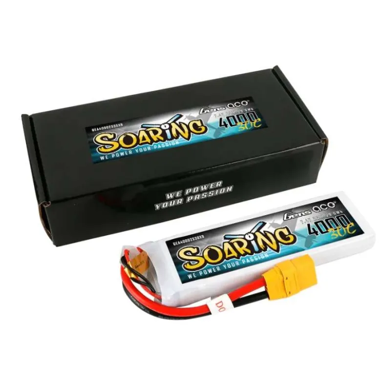 Gens ace GEA40002S30X9LiPo-Akku Soaring 4000 mAh 7,4 V 30C 2S1P, mit XT90-Stecker Ultraflach nur 15,5mm