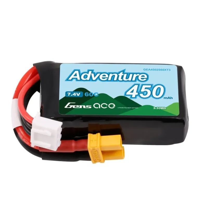 Gens ace GEA4502S60XT3Adventure LiPo-Akku 450mAh 2S1P 7.4V 60C, XT30-Stecker