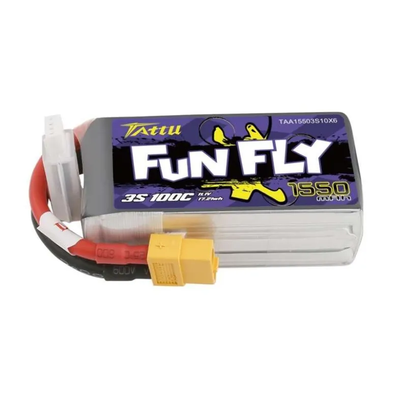 Gens ace TAA15503S10X6Tattu Funfly LiPo Akku 11,1V 1550mAh 100C 3S1P - XT60